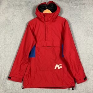 Analog Havoc Snowboard Jacket Men's Large L Red Rock Pullover Hooded Waterproof